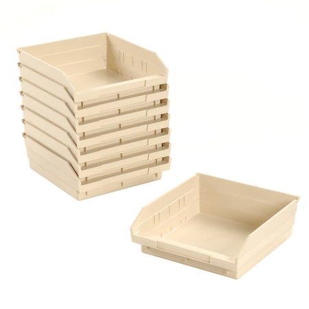 Akro-Mils Storage Bin, Polypropylene, Tan, 4 in H QSB109IV